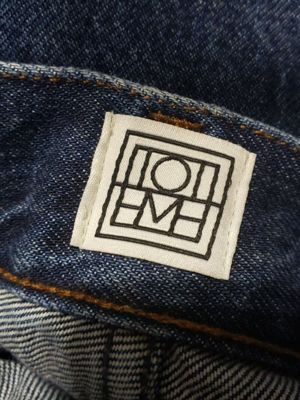 Toteme $360 Dark Wash Blue Tapered Leg Denim Jeans Womens 25 223-231-741 - Picture 5 of 14